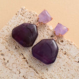 Boucles d'Oreilles Améthyste – Bijoux Tendance Bureau - Biloria