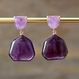 Boucles d'Oreilles Améthyste – Bijoux Tendance Bureau - Biloria