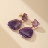 Boucles d'Oreilles Améthyste – Bijoux Tendance Bureau - Biloria