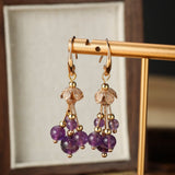 Boucles d'Oreilles Améthyste Floraison Tendrille - Biloria