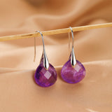 Boucles d'oreilles Améthyste naturelle forme goutte - Biloria