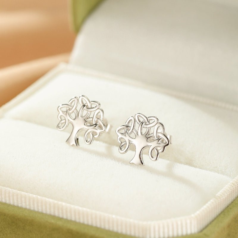 Boucles d'oreilles Arbre de Vie Argent 925 - Bijou symbolique - Biloria