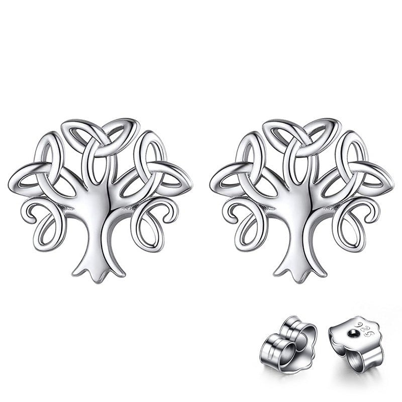 Boucles d'oreilles Arbre de Vie Argent 925 - Bijou symbolique - Biloria