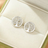 Boucles d'Oreilles Arbre de Vie Argent S925 Zircon – Bijoux Fait Main - Biloria