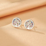 Boucles d'Oreilles Arbre de Vie Vie Florissante Argent S925 Zircon - Biloria