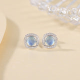 Boucles d'oreilles argent Aigue marine 5mm - Biloria