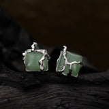 Boucles d'Oreilles Aventurine Argent 925 – Sérénité et Équilibre - Biloria