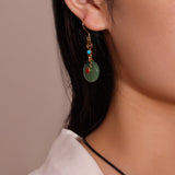 Boucles d'Oreilles Aventurine Nuage Céleste – Plaqué Or - Biloria
