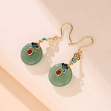 Boucles d'Oreilles Aventurine Nuage Céleste – Plaqué Or - Biloria