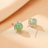 Boucles d'oreilles Aventurine verte et Argent 925 - Biloria