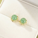 Boucles d'oreilles Aventurine verte et Argent 925 - Biloria