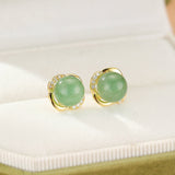 Boucles d'oreilles Aventurine verte et Argent 925 - Biloria
