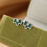 Boucles d'Oreilles Cheval Malachite Argent – Liberté et Transformation - Biloria