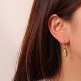Boucles d'oreilles Citrine Goutte de Soleil Argent Plaqué Or - Biloria