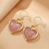 Boucles d'Oreilles Cœur Labradorite – Bijou Protecteur et Mystique - Biloria