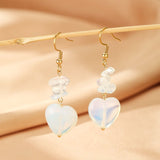Boucles d'Oreilles Cœur Pierres Naturelles – Idée Cadeau Spirituel - Biloria