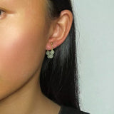 Boucles d'Oreilles Créoles en Jade et Argent - Harmonie Feng Shui - Biloria