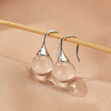 Boucles d'Oreilles Cristal de Roche Argent 925 – Cadeau Lumière Pure - Biloria
