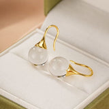 Boucles d'Oreilles Cristal de Roche Argent 925 – Cadeau Lumière Pure - Biloria