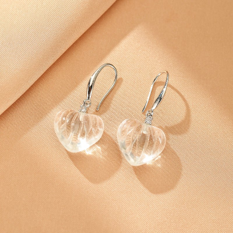 Boucles d'Oreilles Cristal de Roche en Argent - Cadeau Féminin - Biloria