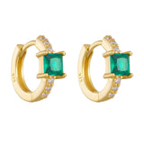 Boucles d'Oreilles Émeraude Brise d'Émeraude Argent 925 - Biloria