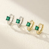 Boucles d'Oreilles Émeraude Brise d'Émeraude Argent 925 - Biloria