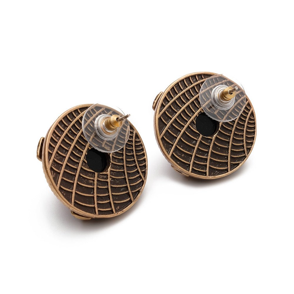 Boucles d'Oreilles en Agate Rouge et Noir - Biloria