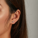 Boucles d'Oreilles Étoile Zircon - Bijou Lumière Céleste Argent 925 - Biloria