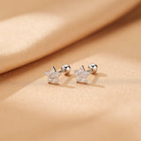 Boucles d'Oreilles Étoile Zircon - Bijou Lumière Céleste Argent 925 - Biloria