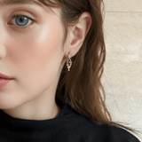 Boucles d'Oreilles Grenat et Zircon – Cadeau Élégant pour Femme - Biloria