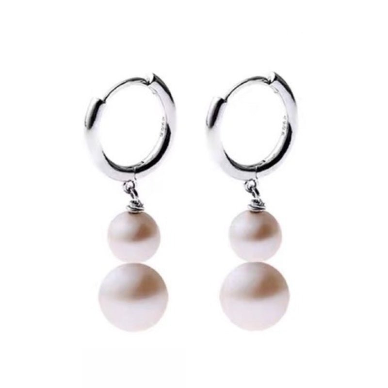 Boucles d'Oreilles Homme Perle Argent 925 – Pureté et Sérénité - Biloria
