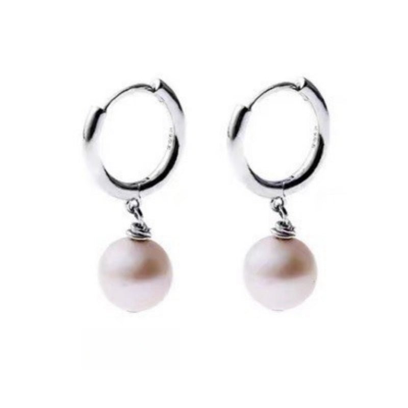 Boucles d'Oreilles Homme Perle Argent 925 – Pureté et Sérénité - Biloria