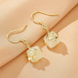 Boucles d'Oreilles Jade Néphrite et Ginkgo – Feng Shui - Biloria