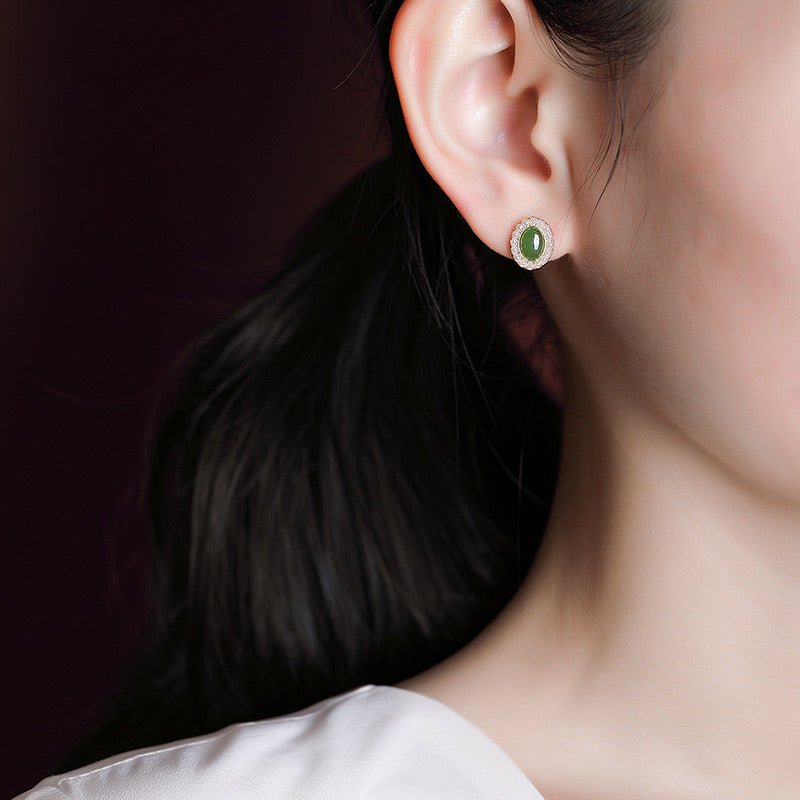 Boucles d'oreilles jade perle argent plaqué or élégance naturelle - Biloria