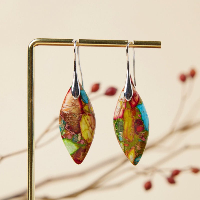 Boucles d'Oreilles Jaspe Énergie Protectrice - Biloria