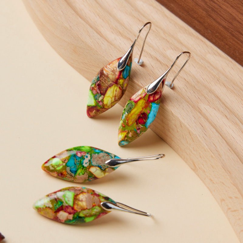 Boucles d'Oreilles Jaspe Énergie Protectrice - Biloria