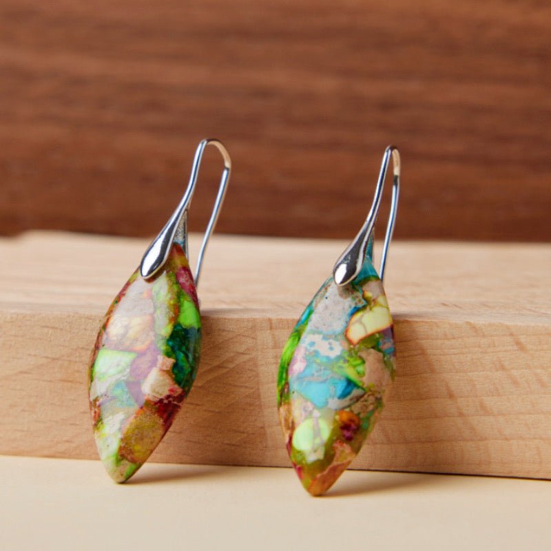 Boucles d'Oreilles Jaspe Énergie Protectrice - Biloria