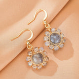 Boucles d'Oreilles Labradorite Sphère Céleste - Biloria