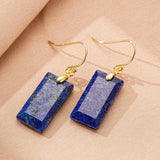 Boucles d'Oreilles Lapis Lazuli Rectangle - Intuition et Sérénité - Biloria
