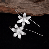 Boucles d'Oreilles Lotus Éclos Argent 925 Fait Main - Biloria