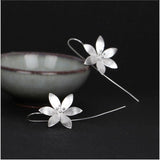 Boucles d'Oreilles Lotus Éclos Argent 925 Fait Main - Biloria