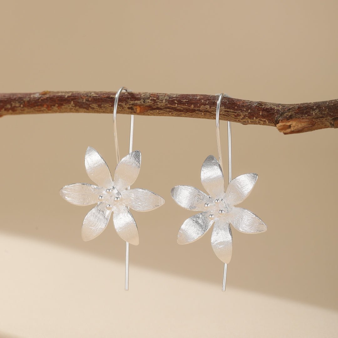 Boucles d'Oreilles Lotus Éclos en Argent 925 - Biloria