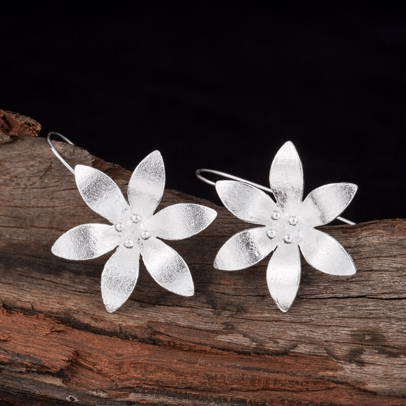 Boucles d'Oreilles Lotus Éclos en Argent 925 - Biloria