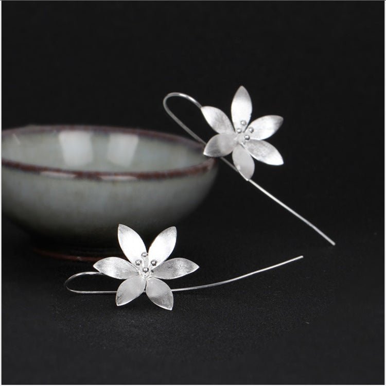 Boucles d'Oreilles Lotus Éclos en Argent 925 - Biloria