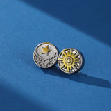 Boucles d'Oreilles Magnétiques Soleil Étoile – Duo Cosmique - Biloria