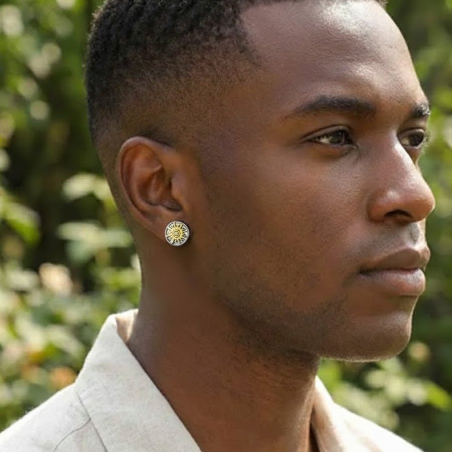 Boucles d'Oreilles Magnétiques Soleil Étoile – Duo Cosmique - Biloria