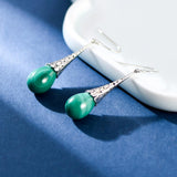 Boucles d'Oreilles Malachite Argent 925 – Croissance Spirituelle - Biloria