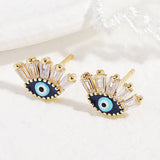 Boucles d'oreilles Mauvais Œil Cristal Protection - Biloria