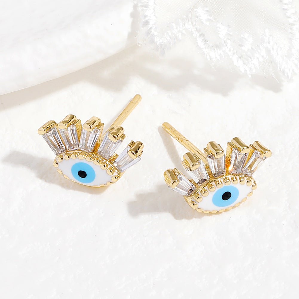 Boucles d'oreilles Mauvais Œil Cristal Protection - Biloria