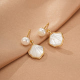 Boucles d'Oreilles Nacre et Perle Marine - Biloria
